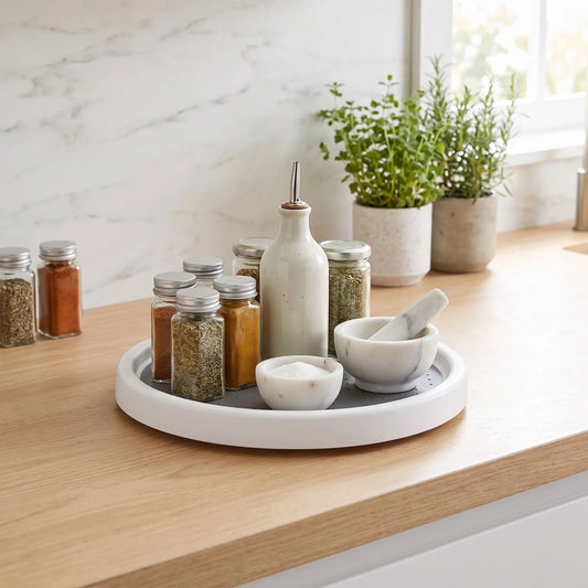 plateau tournant idéal pour un rangement  de vos ustensiles