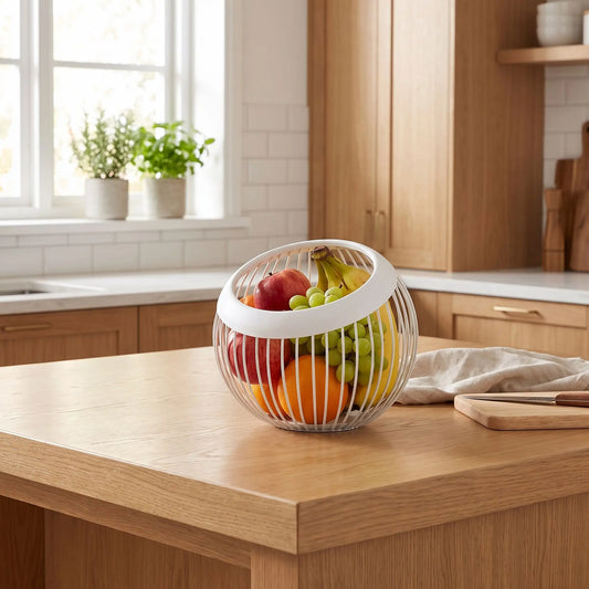corbeille a fruit idéale pour un gain d'espace qui embellie votre cuisine