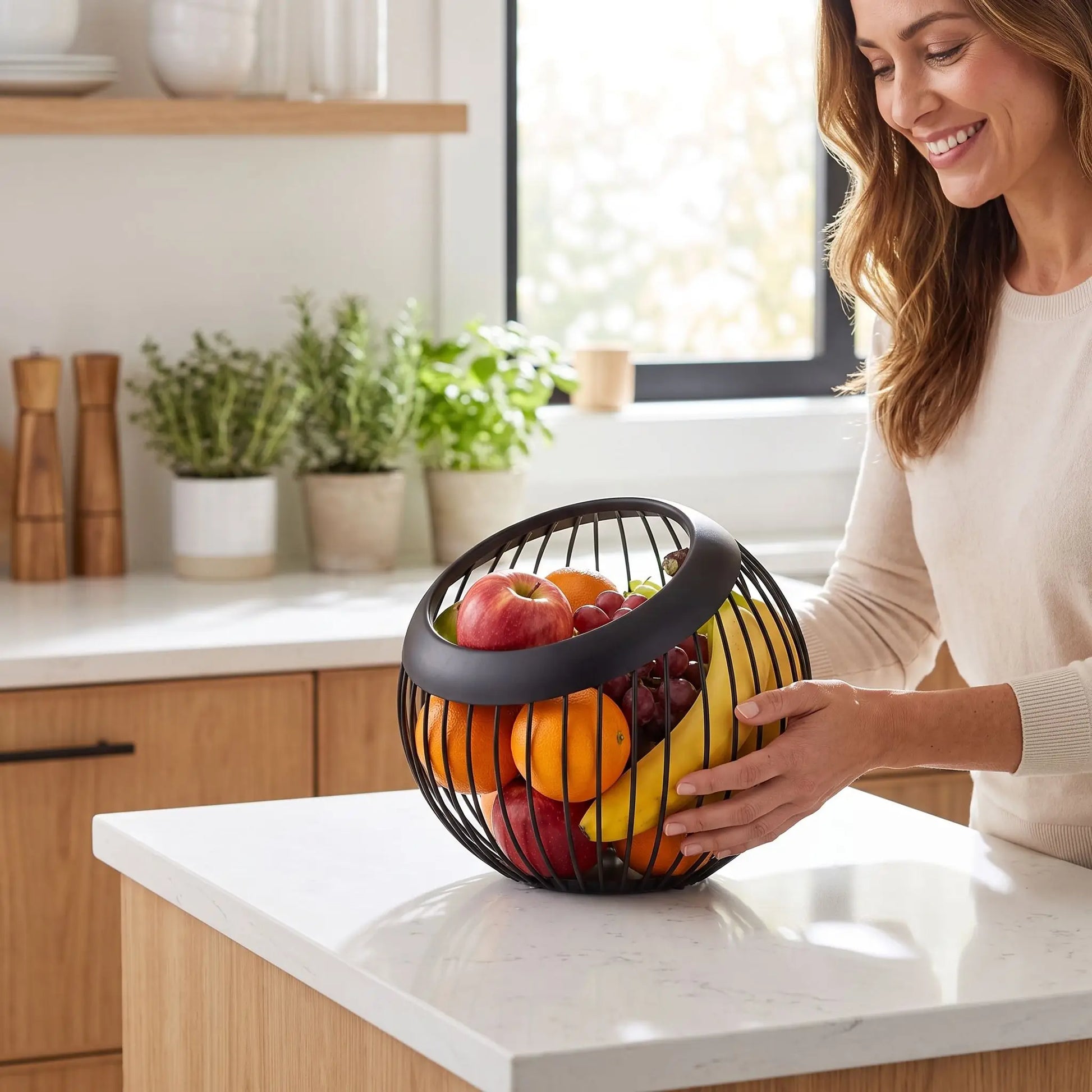 corbeille a fruit idéale pour un gain d'espace parfait pour ranger vos aliments