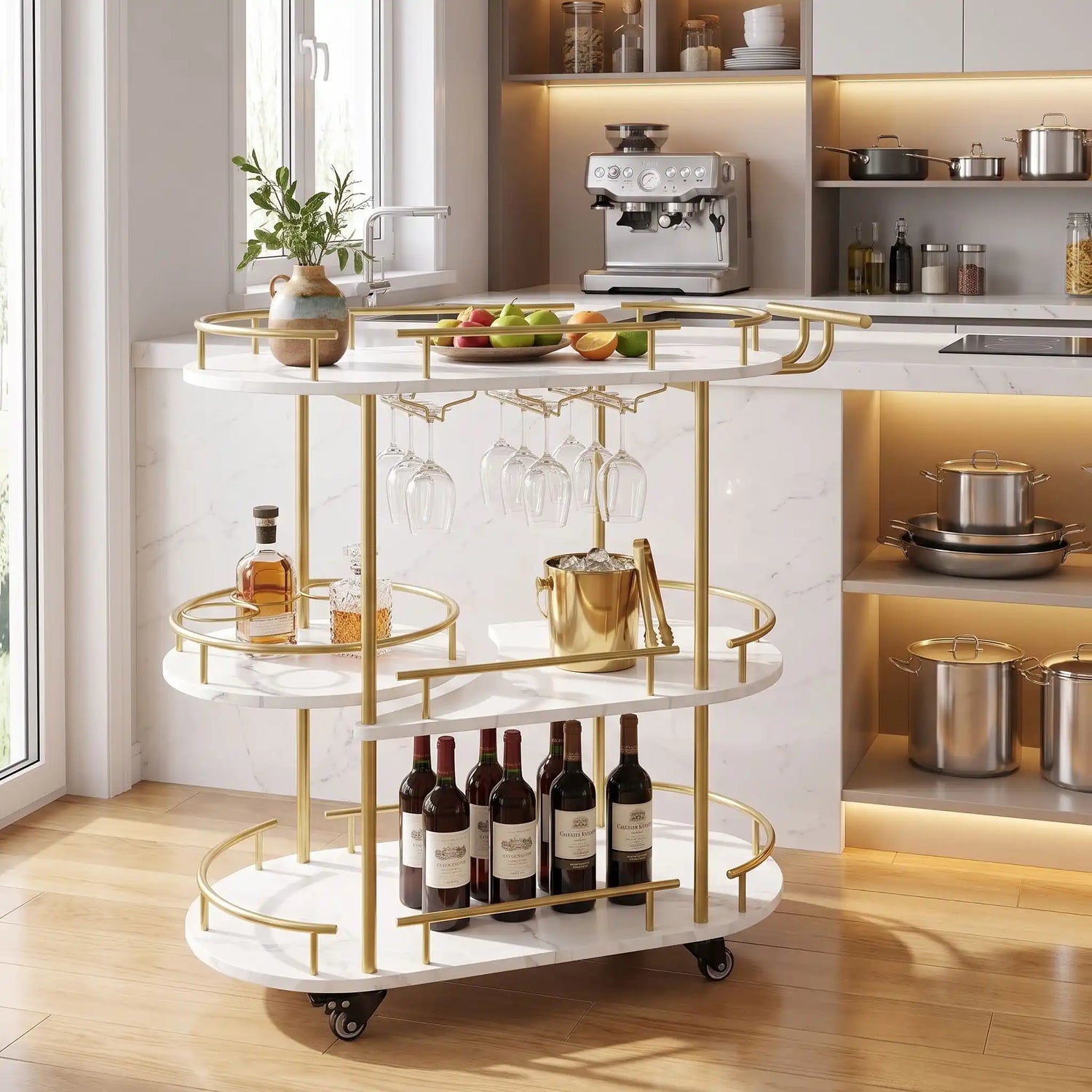 desserte a roulette parfaite pour apporter une touche beauté dans votre cuisine