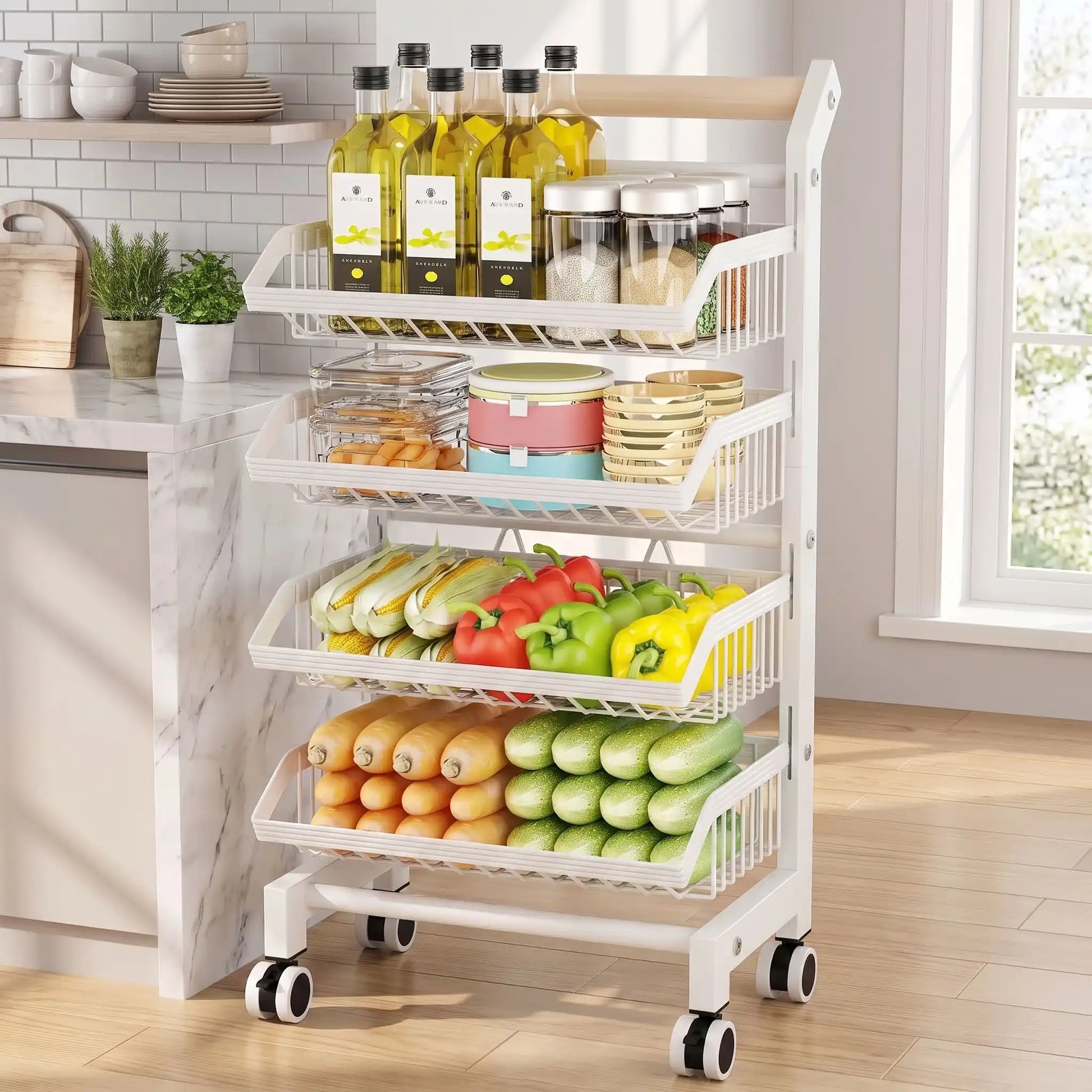 desserte a roulette idéale pour rangement soigné vos ustensiles de cuisine
