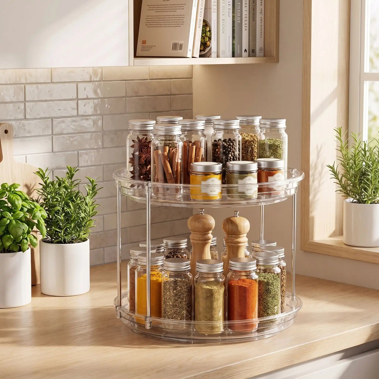 plateau tournant idéale pour un rangement  de vos ustensiles