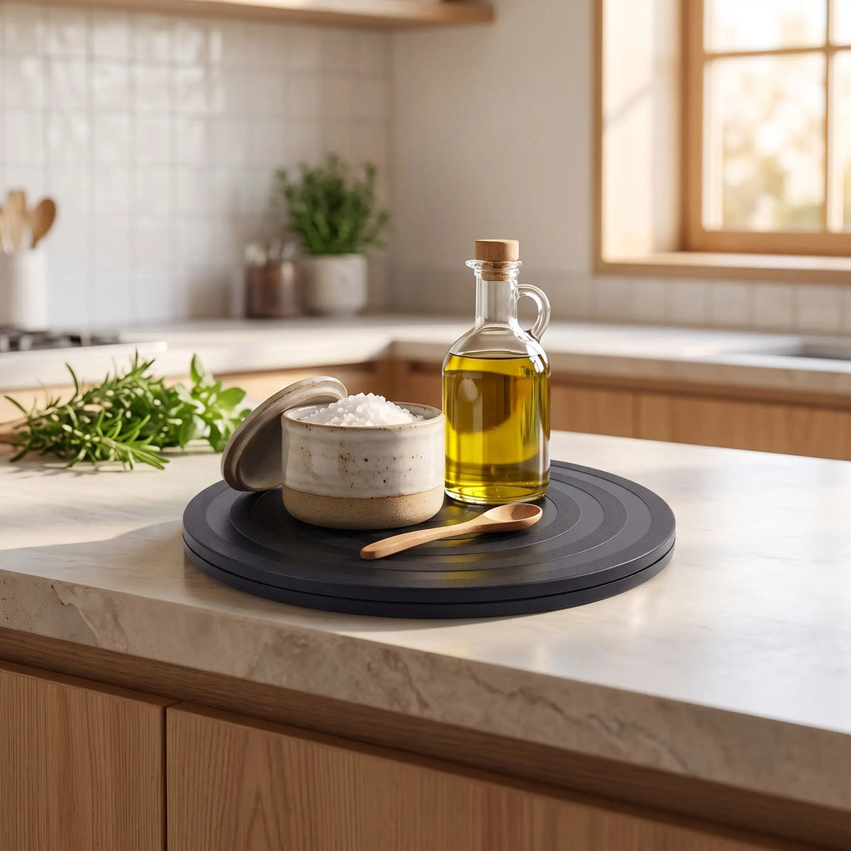 plateau tournant parfait pour avoir une vue d'ensemble sur vos produits