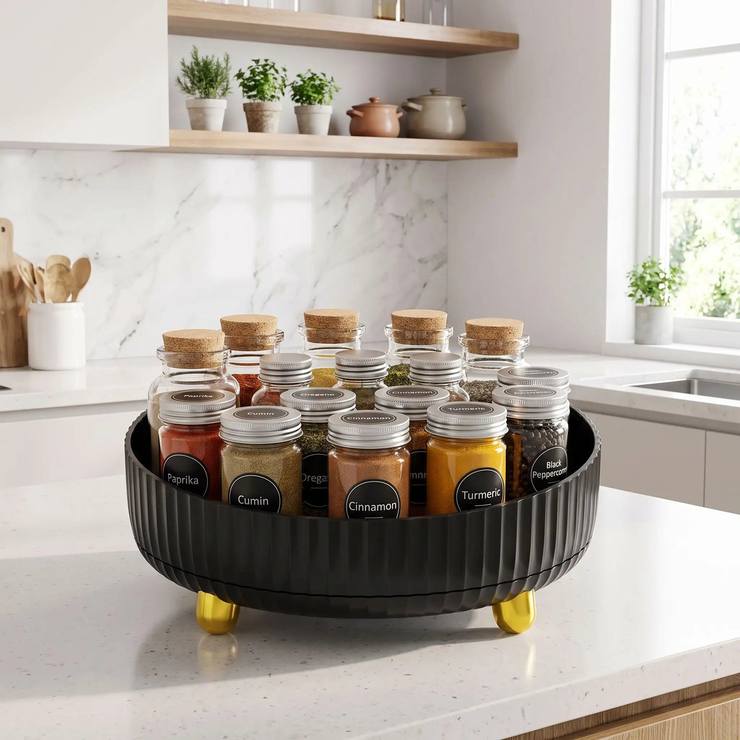 plateau tournant idéale pour un rangement optimal de vos épices
