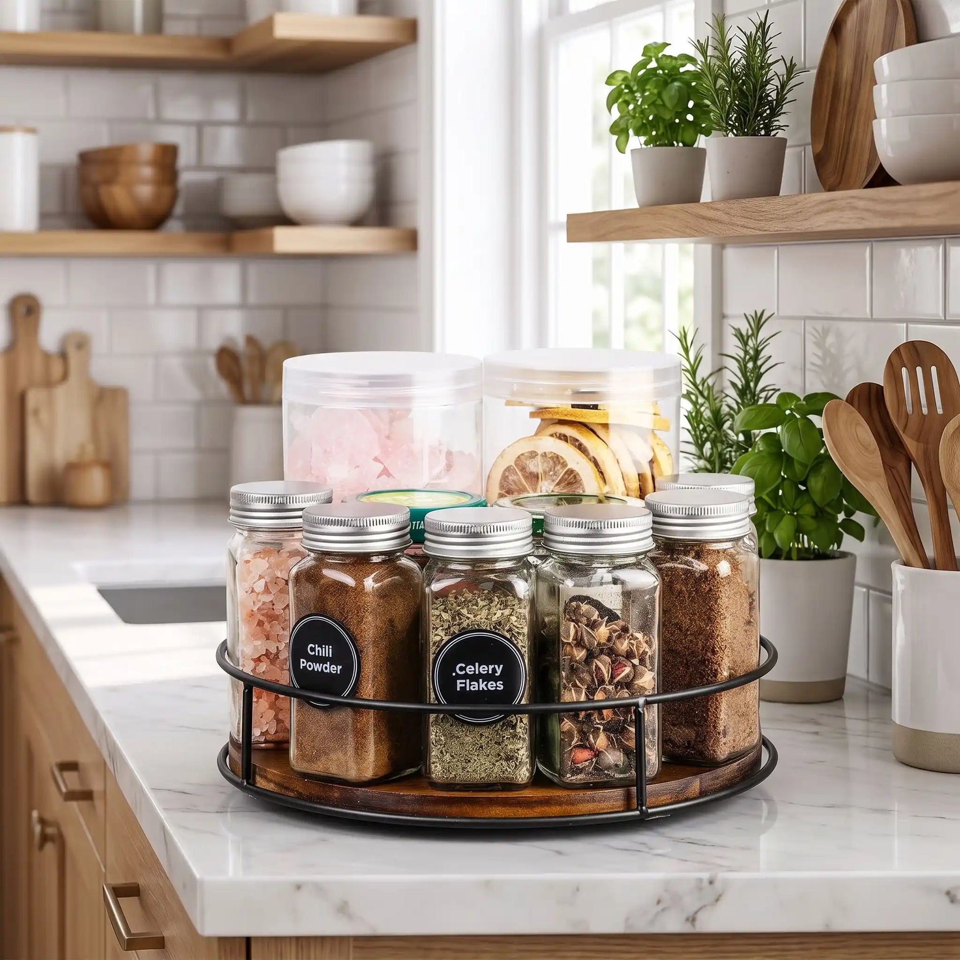plateau tournant idéale pour le rangement de vos épices