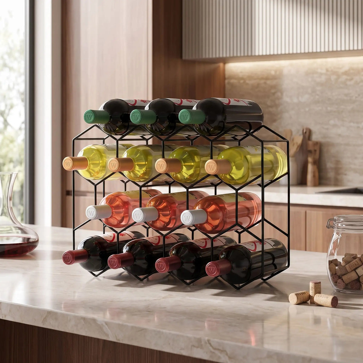 porte bouteille idéal pour embellir votre cuisine avec vos bouteilles