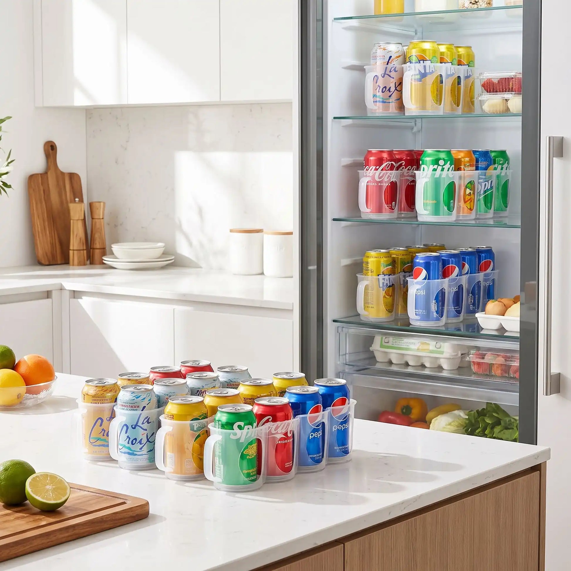 porte bouteille idéal pour le rangement de vos cannettes au réfrigérateur