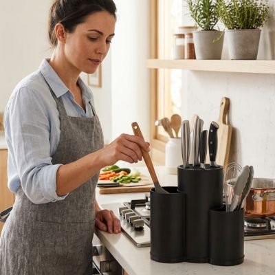 Pot ustensiles Cuisine idéale pour un rangement propre