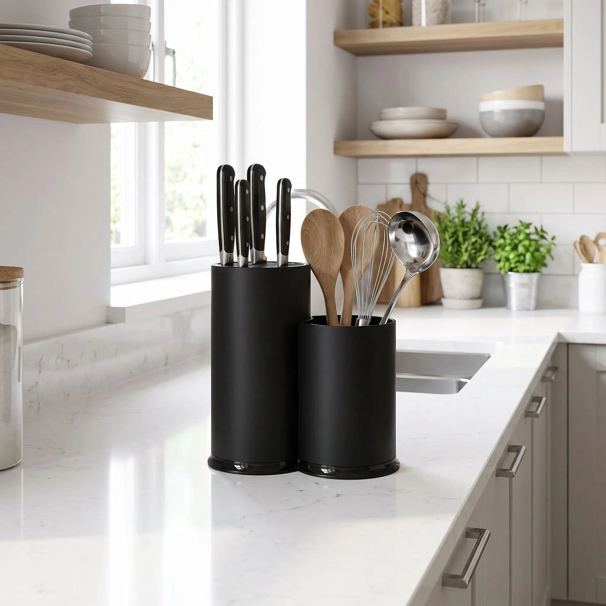 pot a ustensiles parfait pour ranger vos ustensiles de cuisine accessible