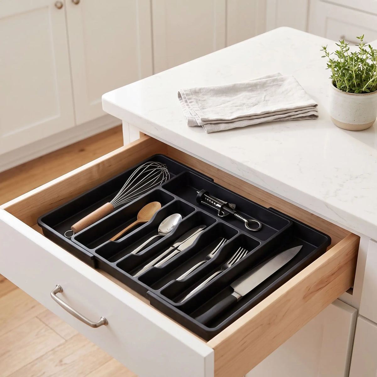 Range couvert pour optimiser l'espace de rangement des ustensiles
