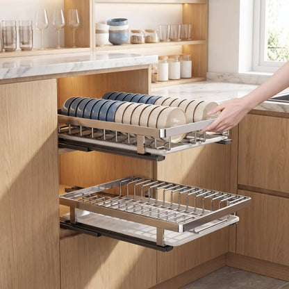 Tiroir coulissant égouttoir inox | Séchage rapide