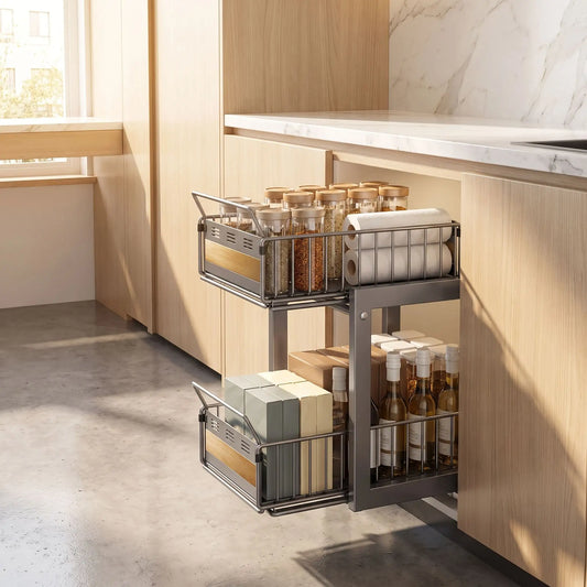 tiroir coulissant idéal pour organiser vos ustensiles de cuisine