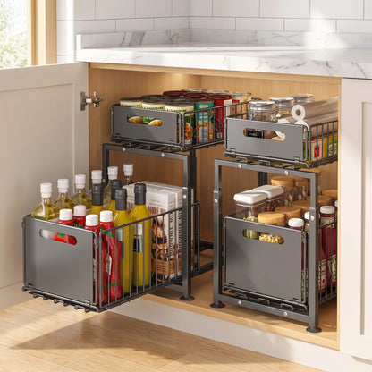 Tiroir coulissant | Double Niveau Ajustable